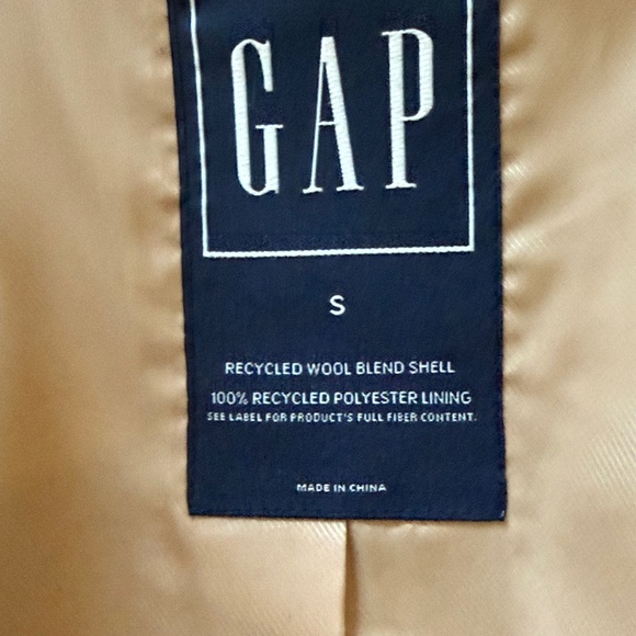 Gap Camel Long Wool Blend Top Coat - Picture 3 of 6